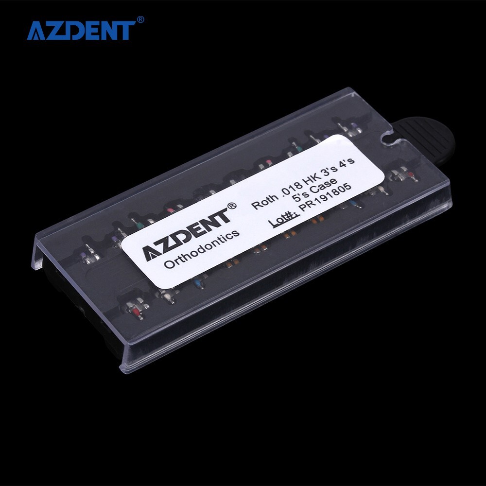 AZDENT Dental Orthodontic MIM Monoblock Bracket Braces Mini Roth 018 Hooks 3-4-5