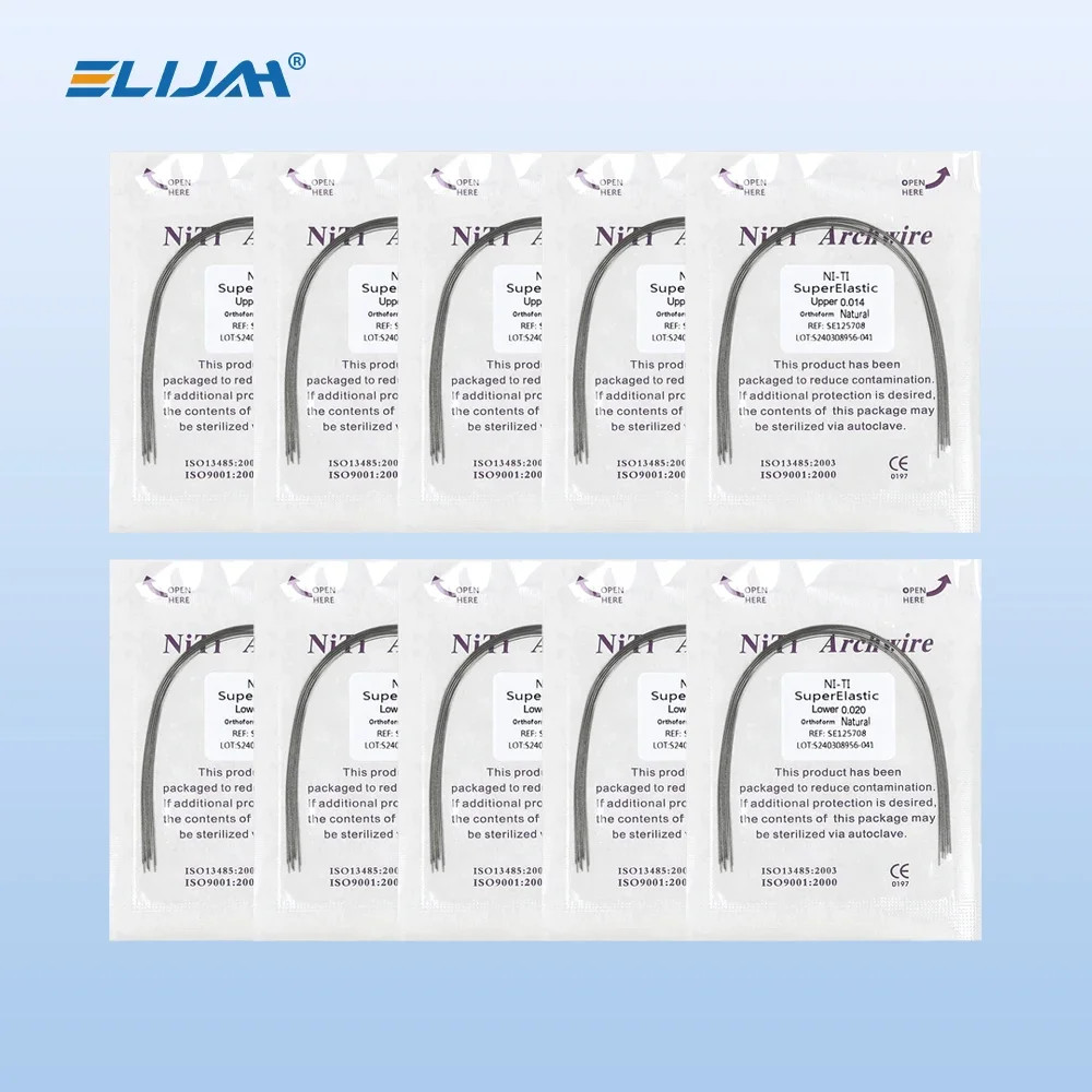 Dental Orthodontic Arch Wire Super Elastic Niti Round Rectangular Natural Form