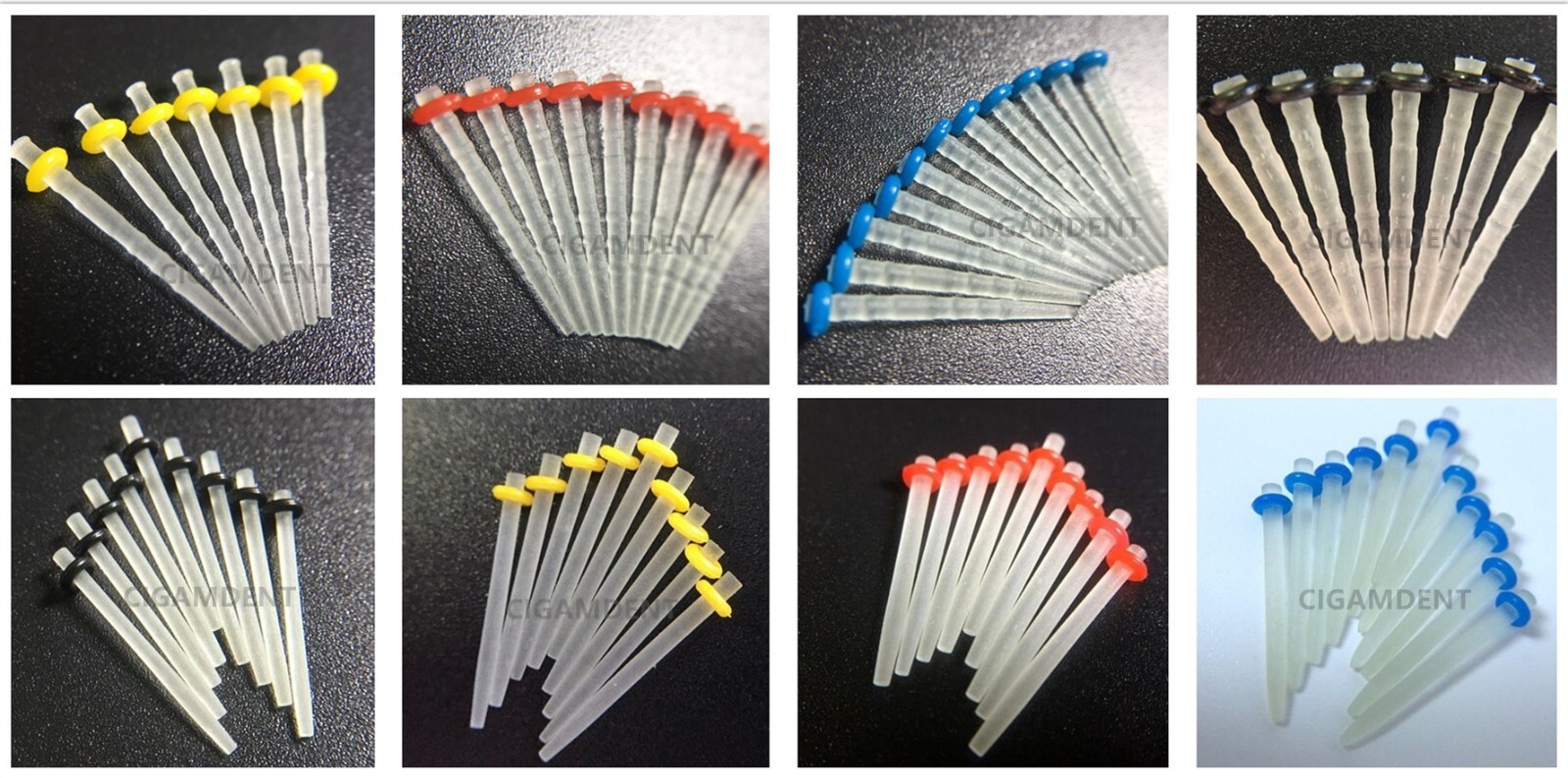 Dental Endo Fiber Post Glass Quartz Teeth Restorative 1.0 1.2 1.4 1.6 1.8 Pins