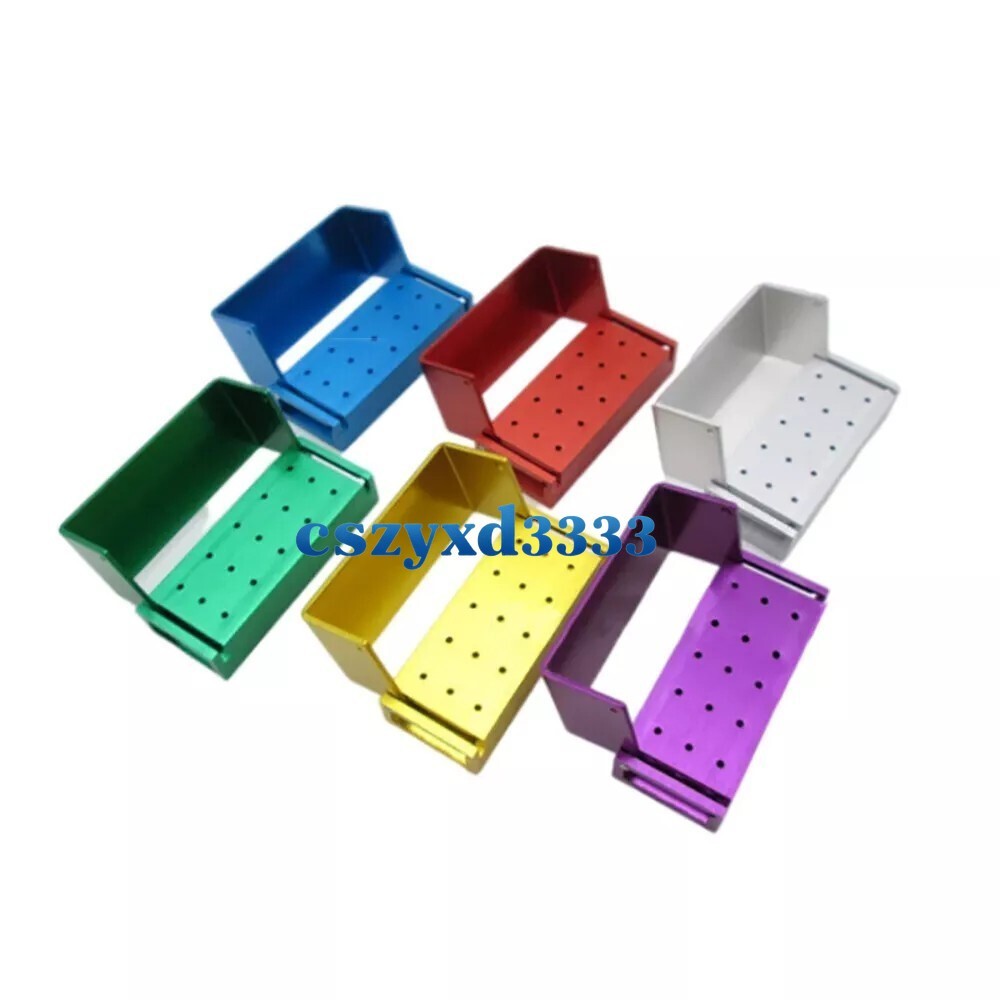 Dental Bur Holder Block Disinfection Box 10/15/16/24/30/56/100/142/152 Holes