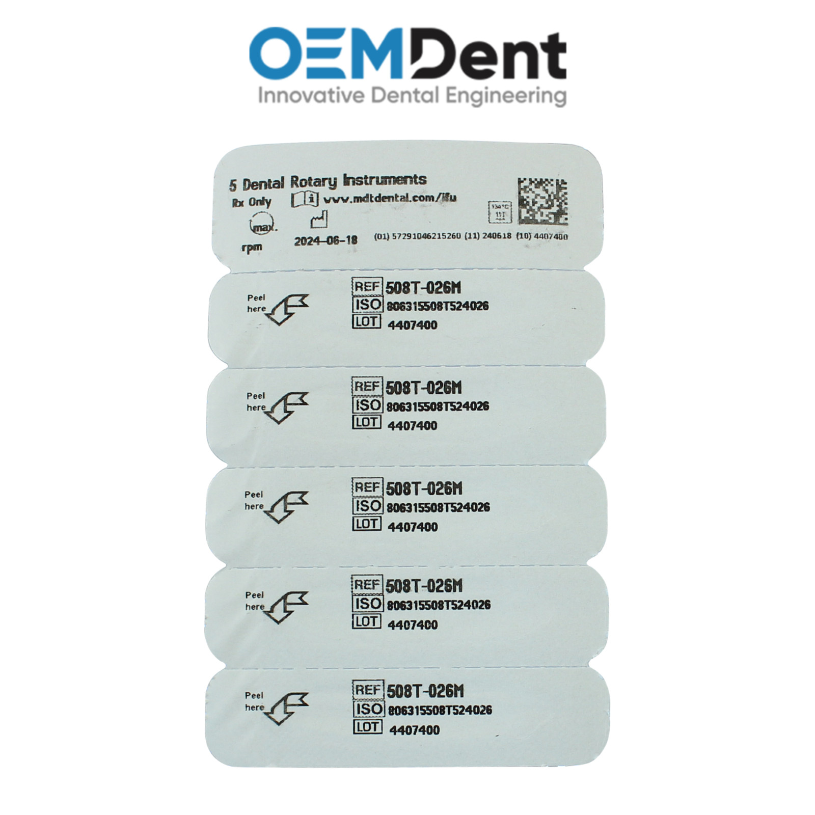 MDT FG Diamond Burs Guide Pin-Taper 508T Shaping Trimming Dental Restorations