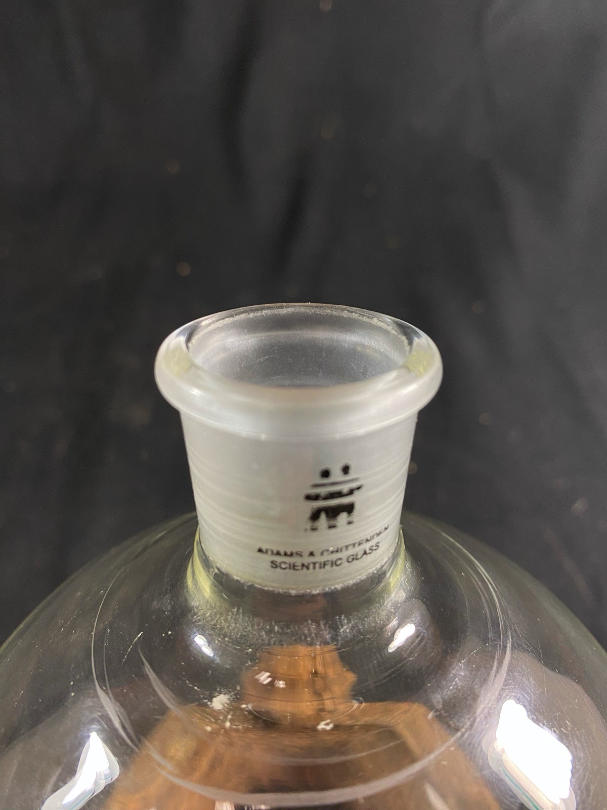 ADAMS & CHITTENDEN 1000mL Short Single Neck Round Bottom Boiling Flask 24/40