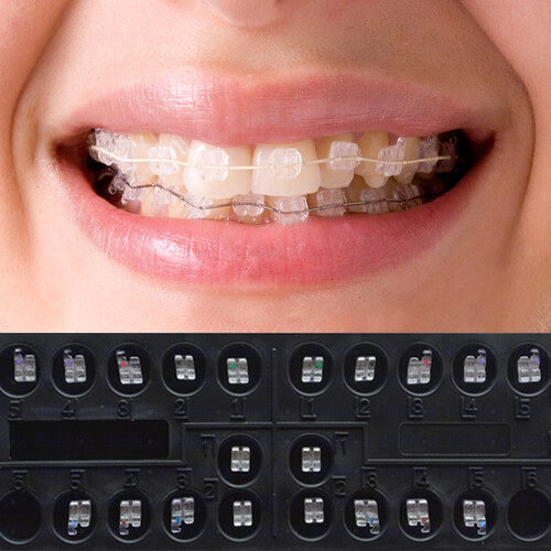 J&J Ortho™ CLARO™ Sapphire Orthodontic Bracket Roth/MBT 018/022 Hubit