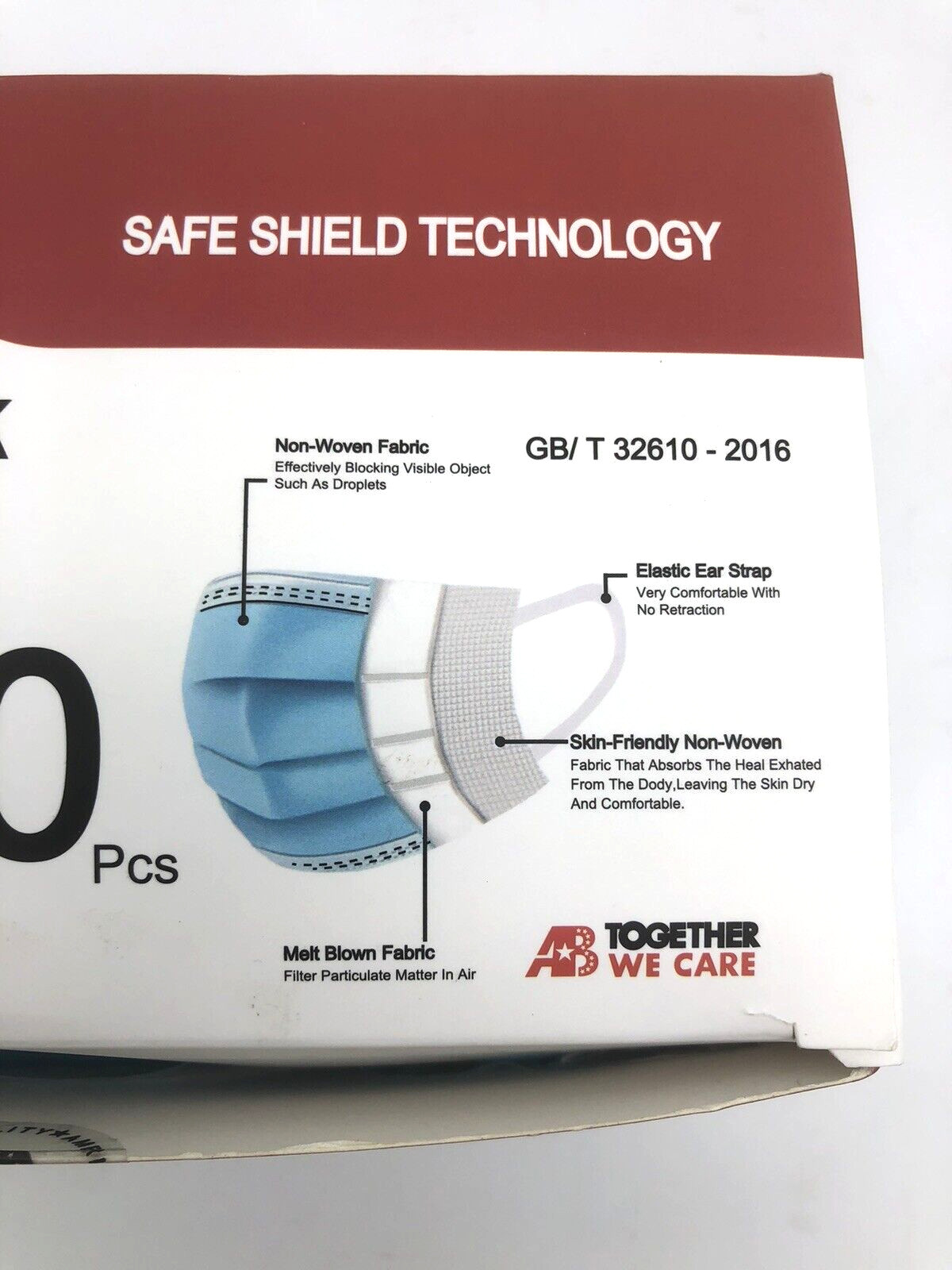 (90) 3-Ply Face Masks Medical Surgical Disposable Ear Loop Mask, ASTM LEVEL3