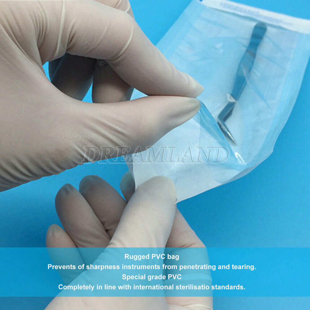 3.5″ x 10″ Self-Sealing Sterilization Pouches for Autoclave (1 Box of 200)