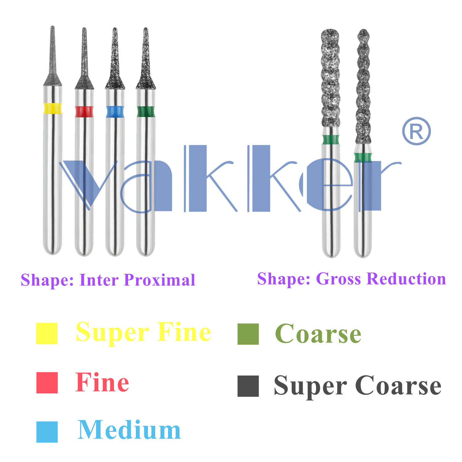 10 Burs Diamond Burs FG Interproximal Gross Reduction Super Fine Medium Coarse