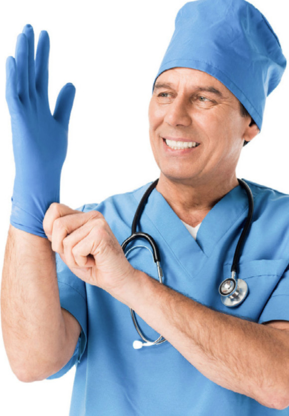Kingfa Blue Nitrile Medical FDA Powder Free Disposable 4 mil Thickness glove