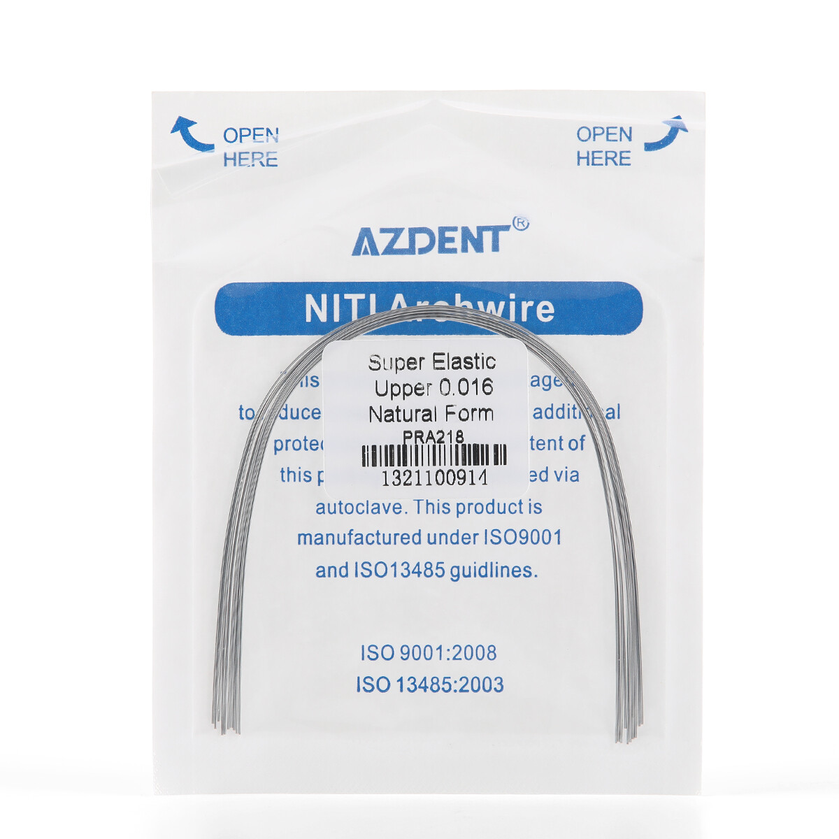 10Pcs/Pack Dental Orthodontic Super Elastic NITI Round Arch Wires Natural Form