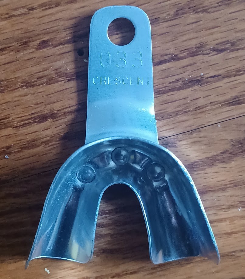 Crescent Dental Impression Trays Set of 11 w/ One Bisco Mandibular Intruder