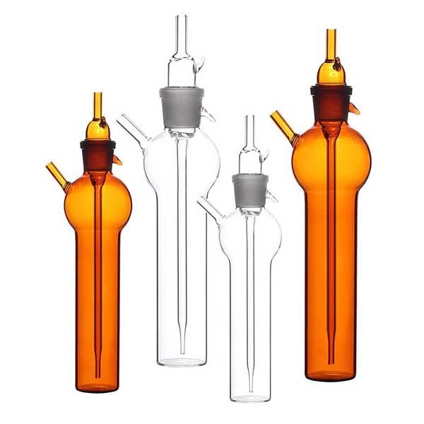10-250ml Glass Ball-shape Gas Sampling Tube Gas Collecting Bottle Lab Supply