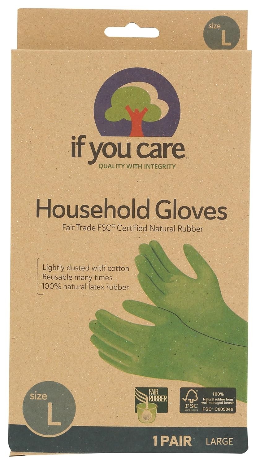 Ambidextrous Latex Gloves Large – Reusable, Waterproof, Ideal for Kitchen Tasks