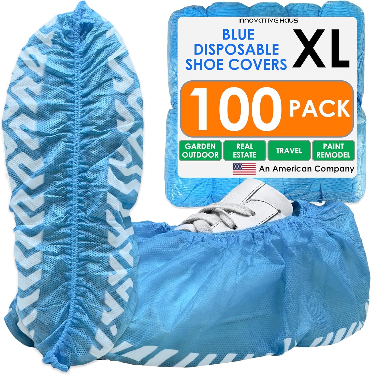 Blue Indoor Disposable Shoe Covers Disposable Non Slip Boot Covers Indoor