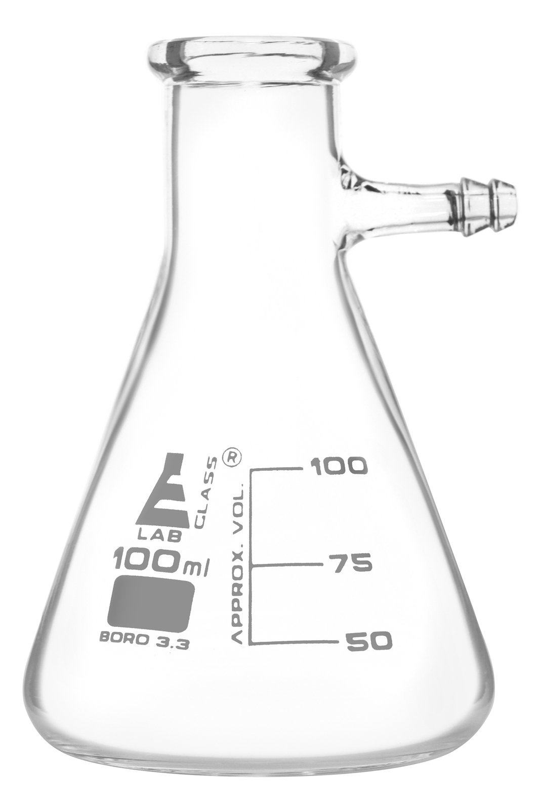 Eisco Labs 100ml Filtering Flask with Integral Side Arm – Borosilicate Glass
