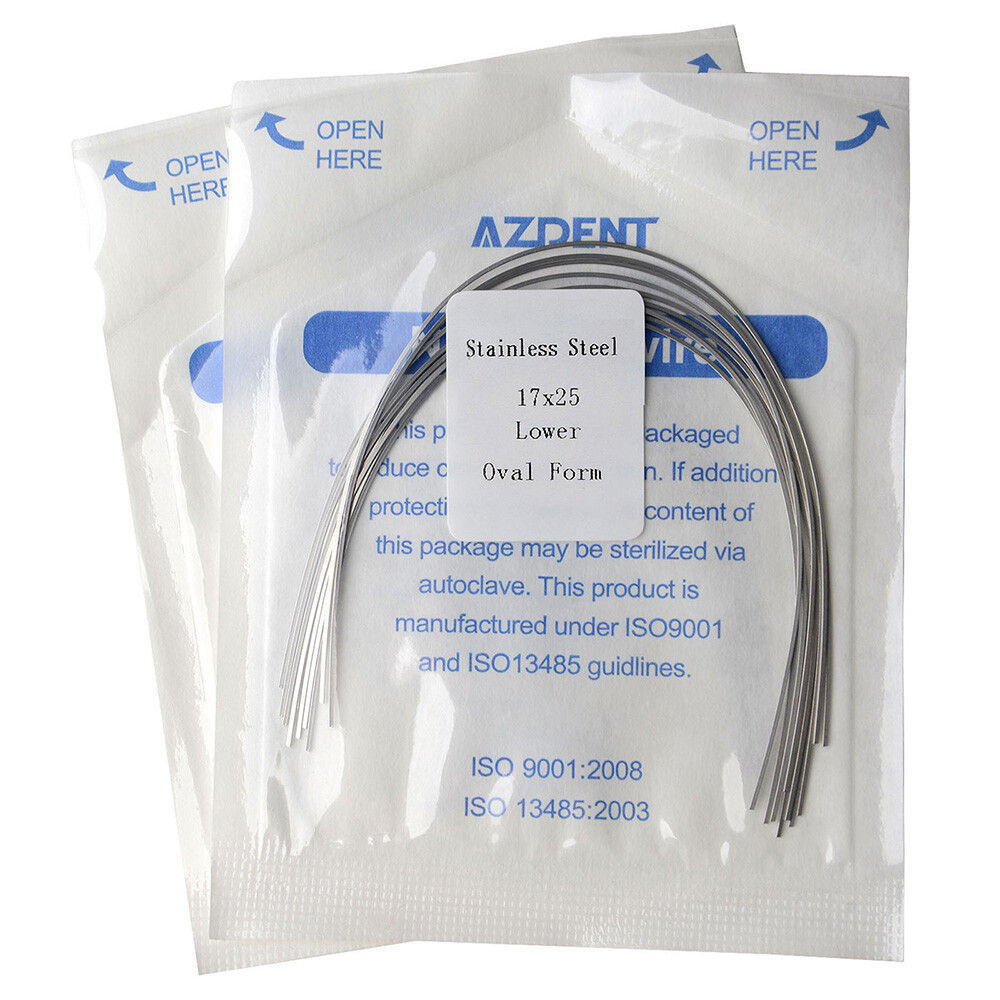 AZDENT Dental Orthodontic Stainless Steel Rectangular Arch Wires Ovoid Form
