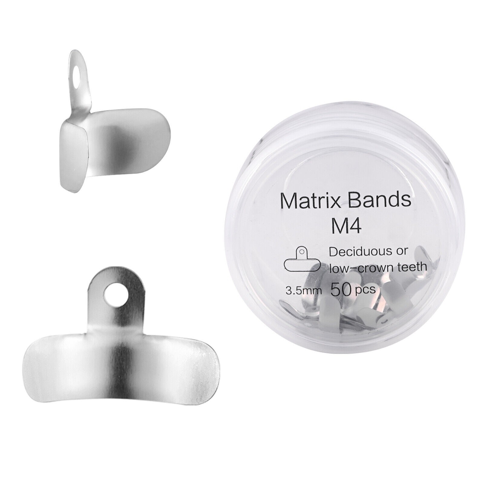 50Pcs/Box Dental M4 Matrix Bands Palodent V3 Style Sectional Contoured Matrices