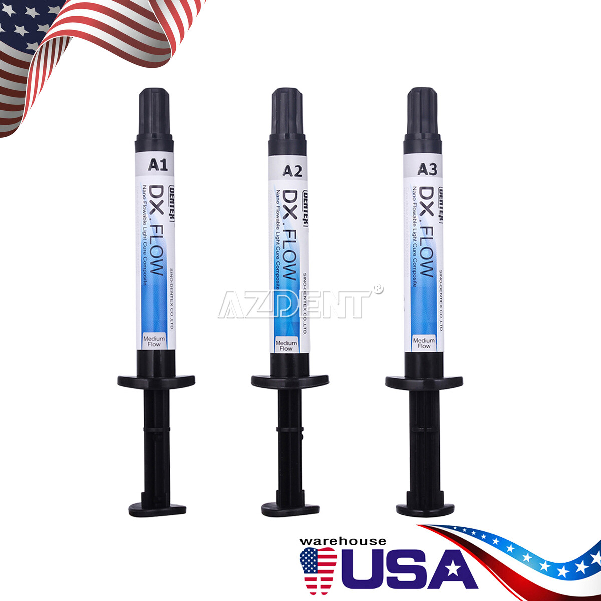DENTEX Flowable Light Cure Composite Resin /Etching Gel/Bonding Adhesive