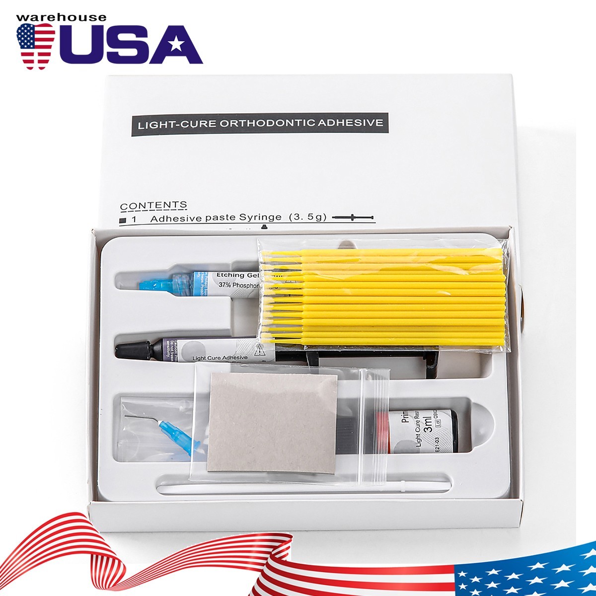 Dental Orthodontic Light Cure Brackets Adhesive Bonding System