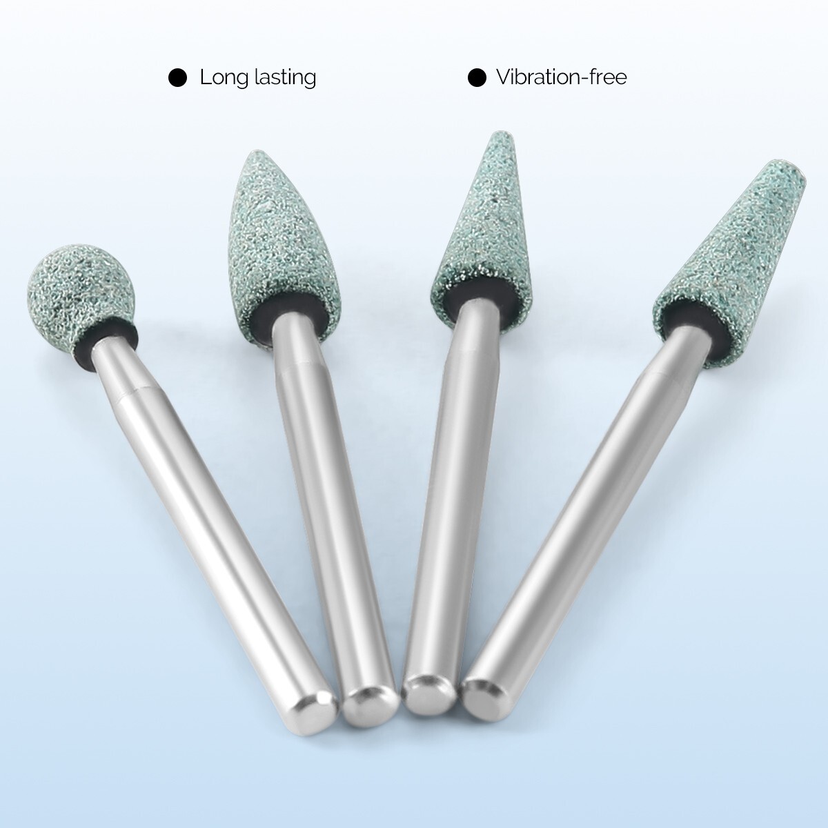Dental Polishing Burs Porcelain Resin FG Burs Coarse / Fine White/Green Stone