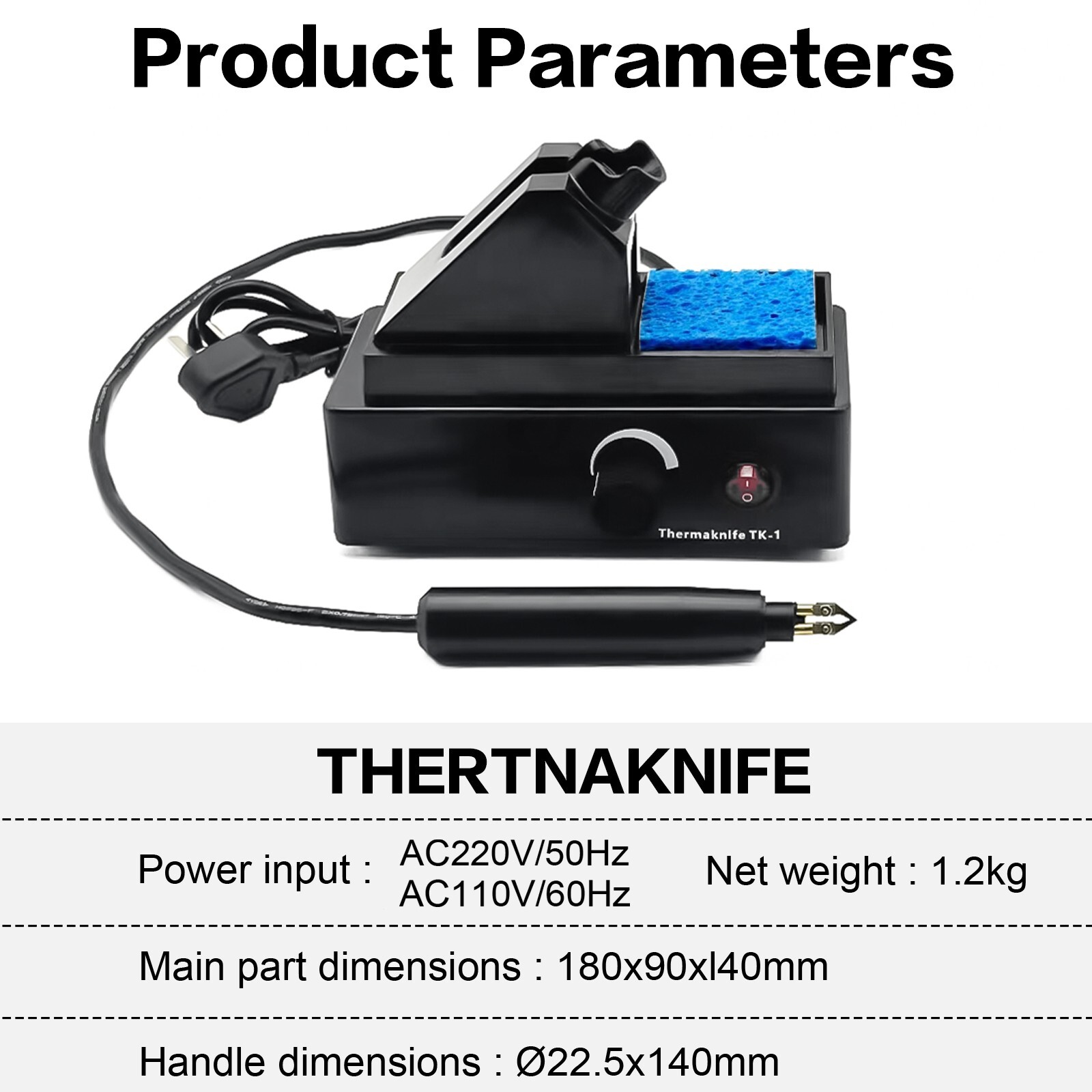 Electric Dental Thermoplastic Engraver Cutter Orthodontic Heating Cutting Knife