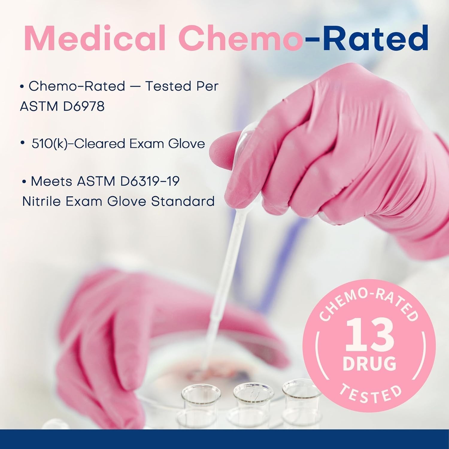 Medical Nitrile Exam Gloves, 3.5 mil Powder-Free Food-Safe Disposable Glove f…