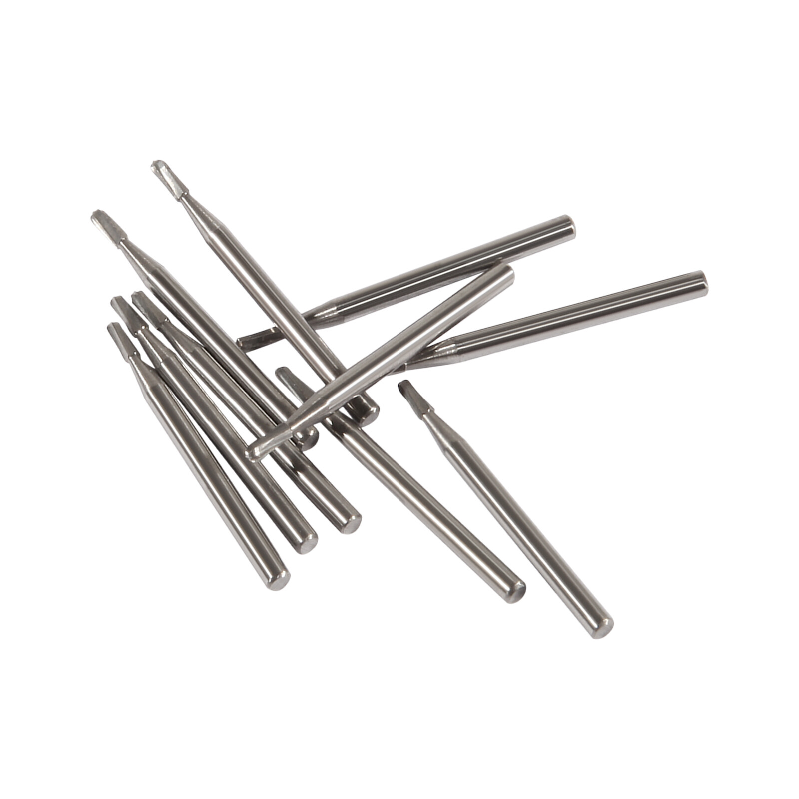 10Pcs Dental Tungsten Carbide Burs Pear-Shaped Tungsten Steel FG 245 Bur Drills