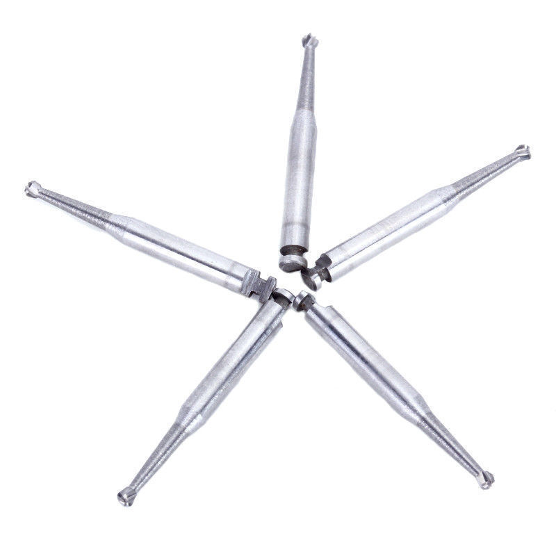 Dental RA Round Carbide Bur for Slow Speed Latch Type RA 1# – 8# Burs 5 Pcs/Box