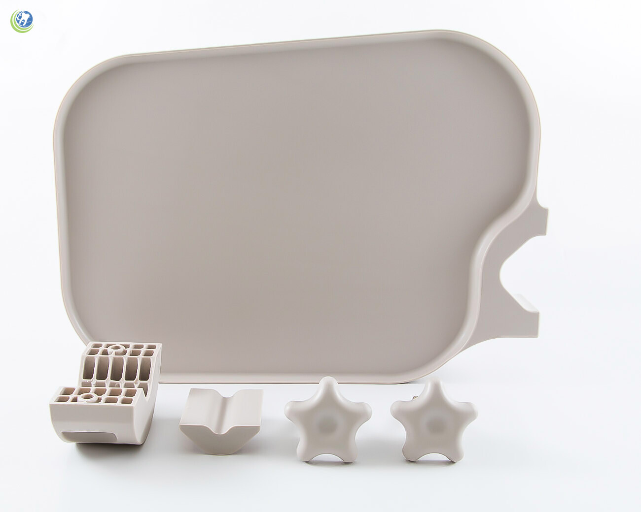 NEW TPC POLE POST MOUNT UTILITY ACCESS SHELF TRAY TABLE DENTAL MEDICAL BEIGE