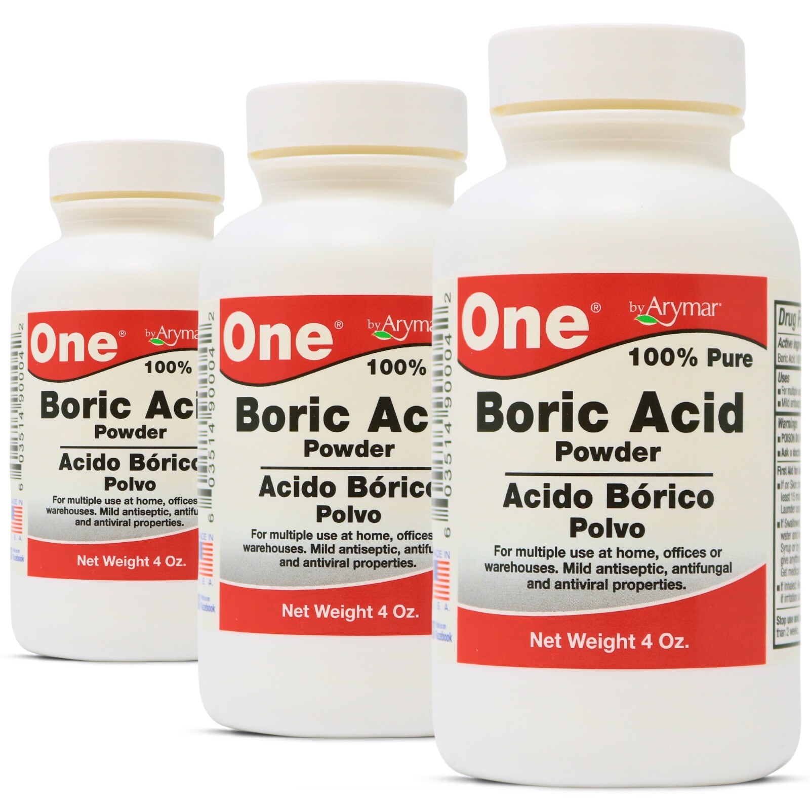 Arymar Multi-Use Boric Powder – Eco-Friendly Cleaning Solution, 4oz, 3 PACK