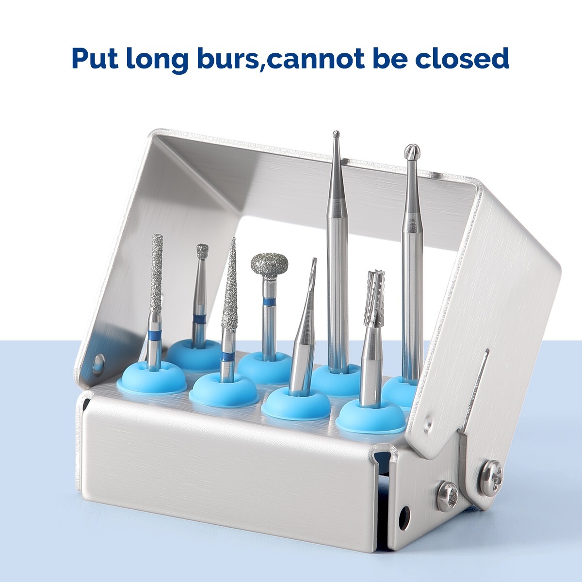 8/30Holes Bur Dental Burs Disinfection Autoclave Stand Holder Block Case Steel