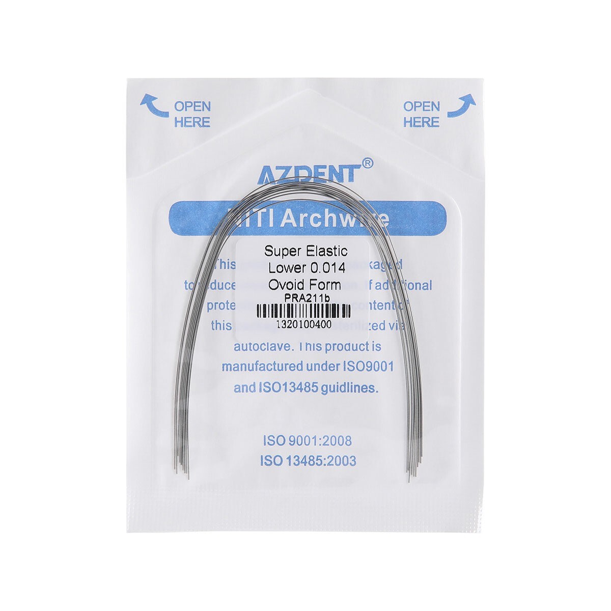 AZDENT Dental Orthodontic Super Elastic Niti Arch Wire Round Ovoid/Nature Form