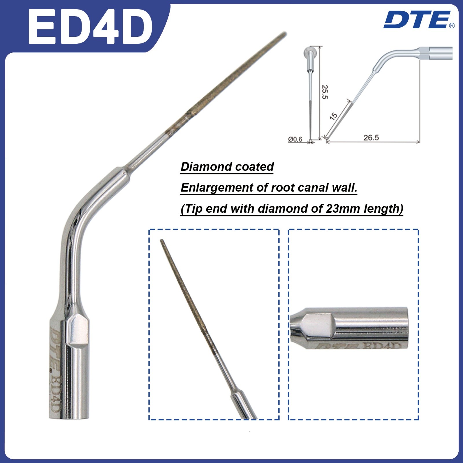 Woodpecker DTE Dental Ultrasonic Scaler Tips ED Endo Tips Fit NSK SATELEC ACTEON