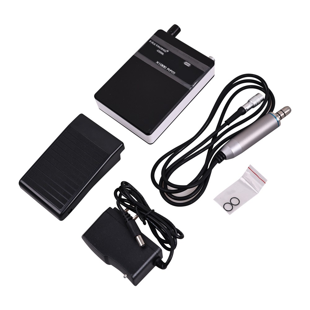Portable Dental Lab Brushless Micromotor E-Type Grinding Polishing Machine BLACK