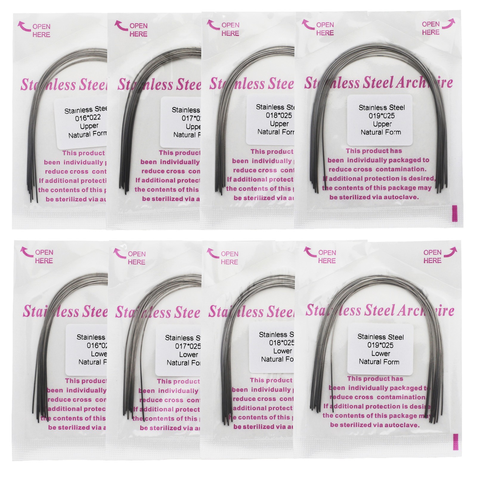 Dental Orthodontic Stainless Steel Arch Wire Rectangular Archwire Ovoid Natural