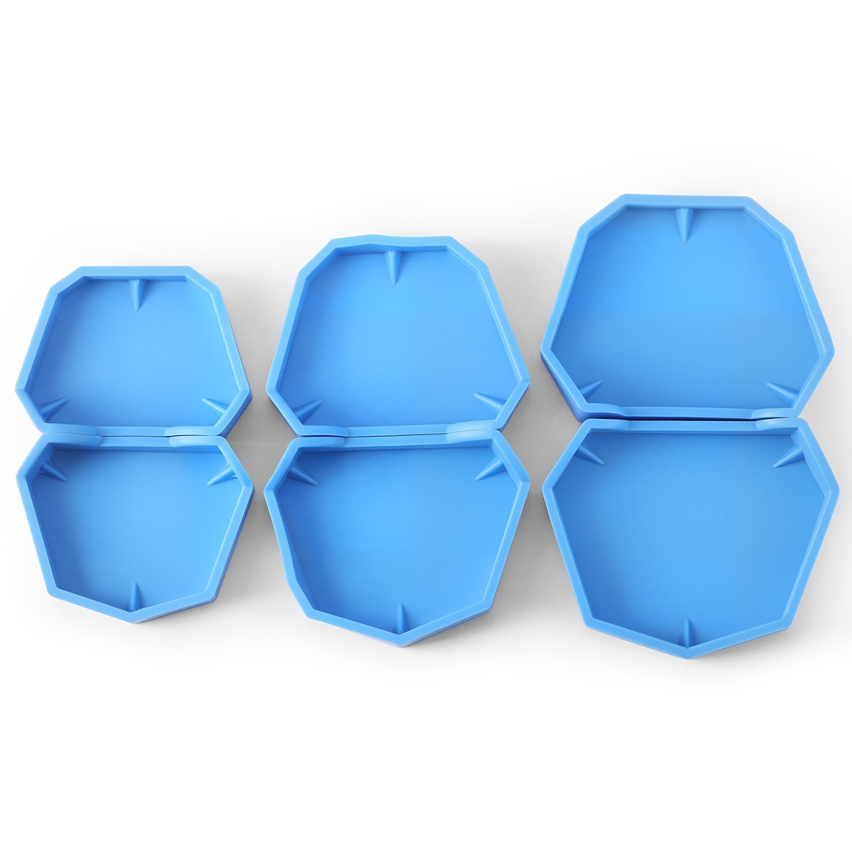 6PCS AZDENT Dental Lab Model Former Base Molds Set Silicone Mould Tray Base