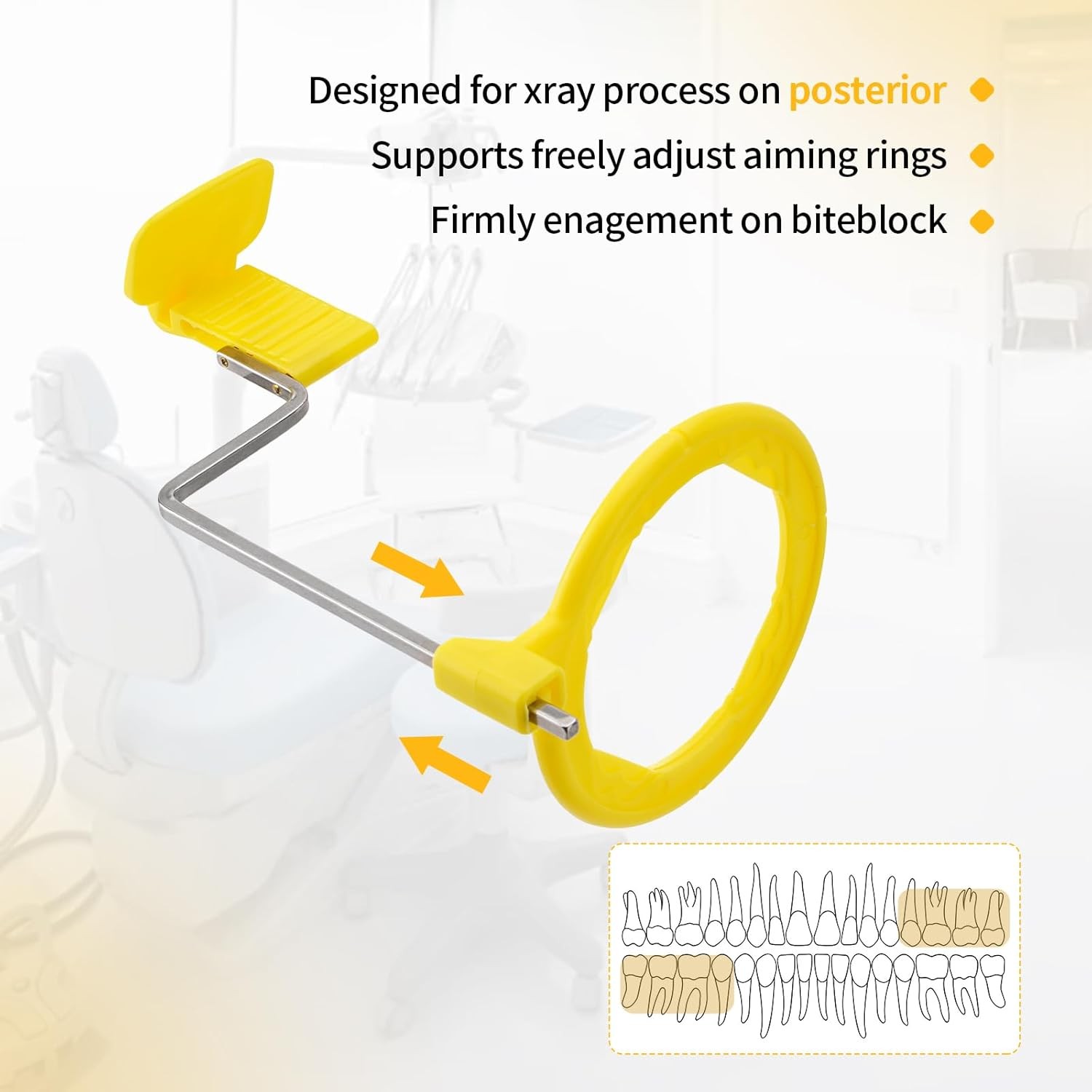 10x Dental Film Holder X-Ray Film Positioning Holder Positioner 5x Ring + 5xArms