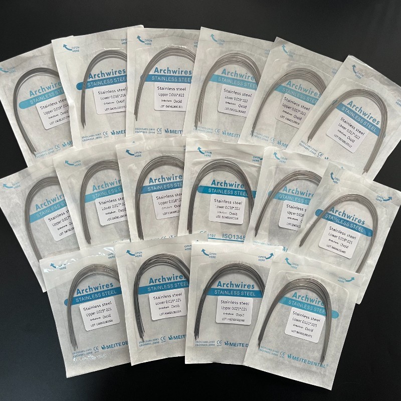 20 Packs Dental Ortho Stainless Steel/NIti Super Elastic Arch Wires Rectangular