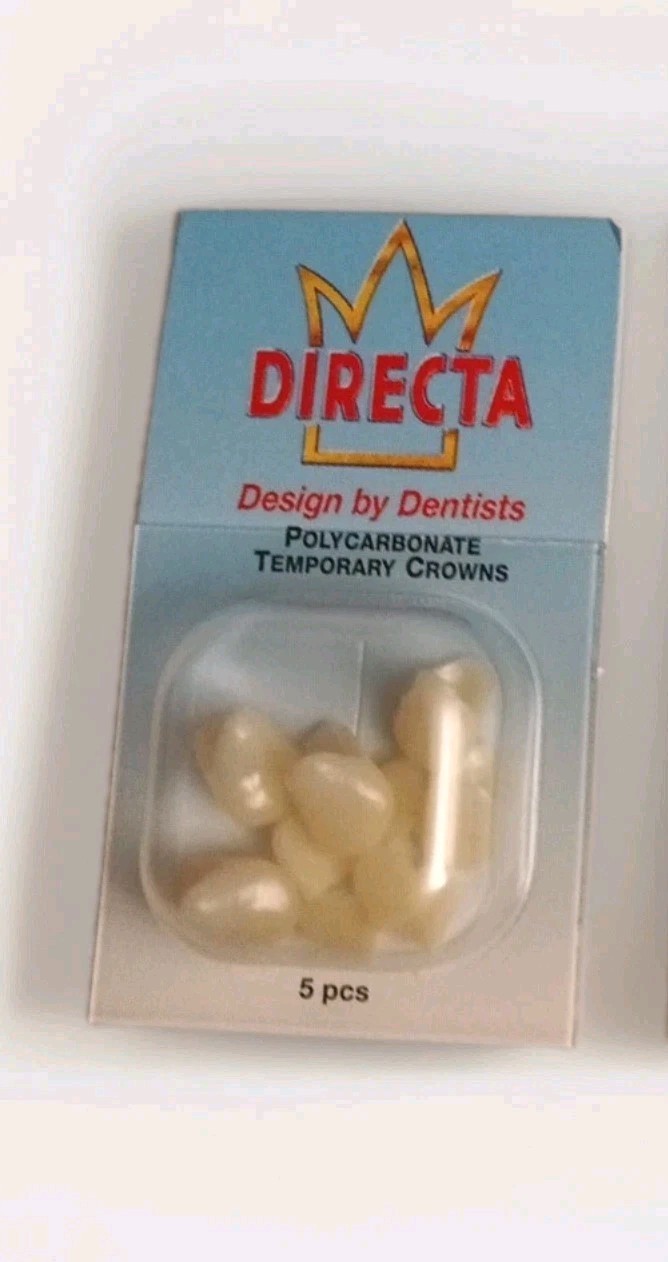 5pcs Directa Temporary polycarbonate crowns translucent Size 33