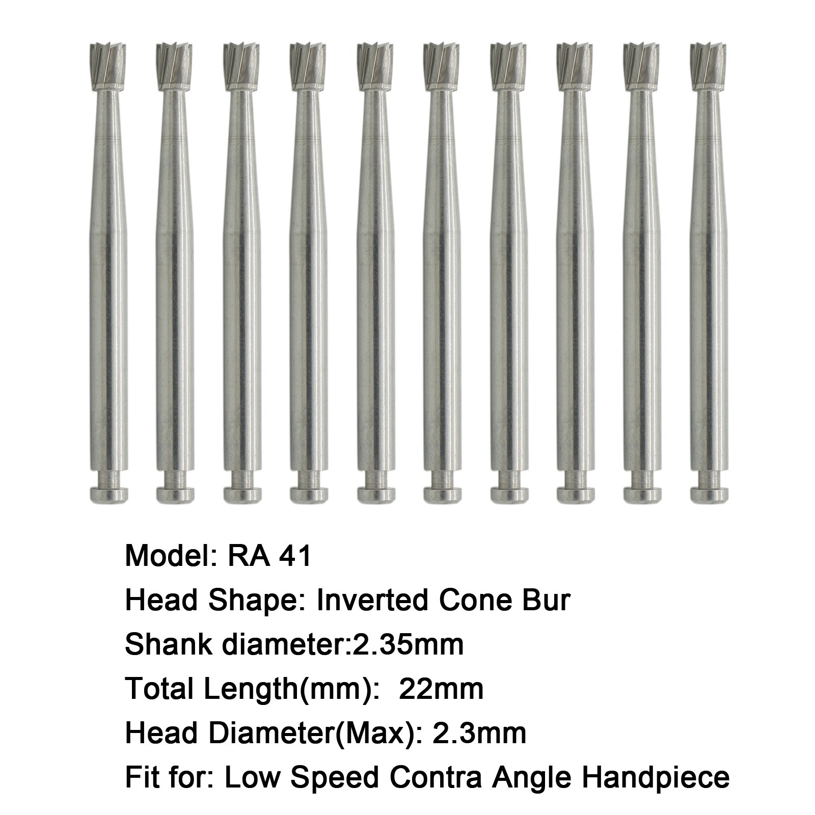 Wave Dental Carbide RA Latch Burs Taper Fissure Round Burr 6 8 701 Contra Angle