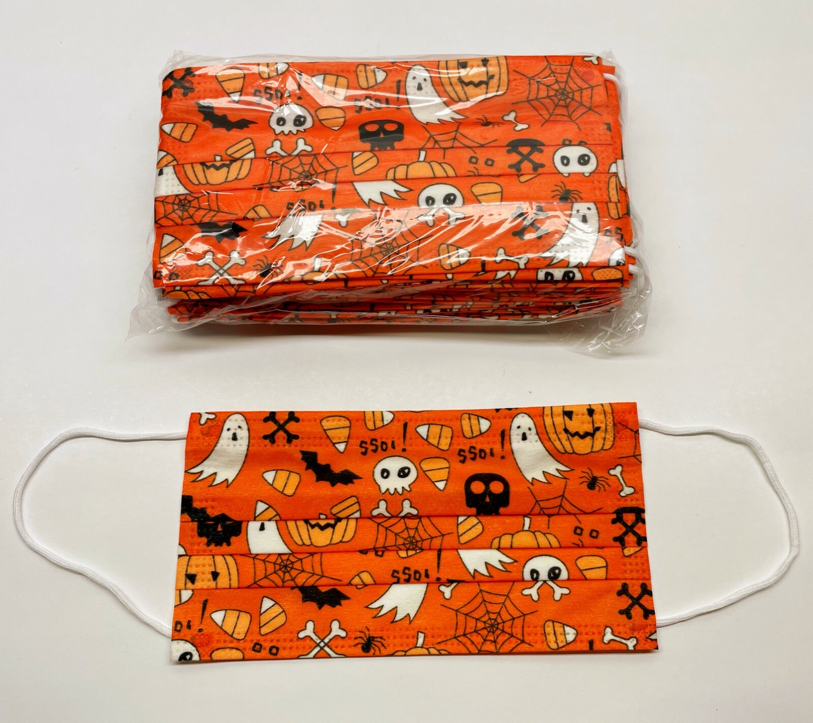 50PCS Disposable Face Mask Halloween 3 Ply Ear-Loop Mouth Cover USA seller