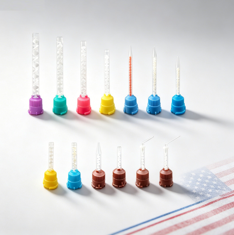 Dental Mixing Tips for Impression Material, C&B, Cements 100/Pack USA STOCK