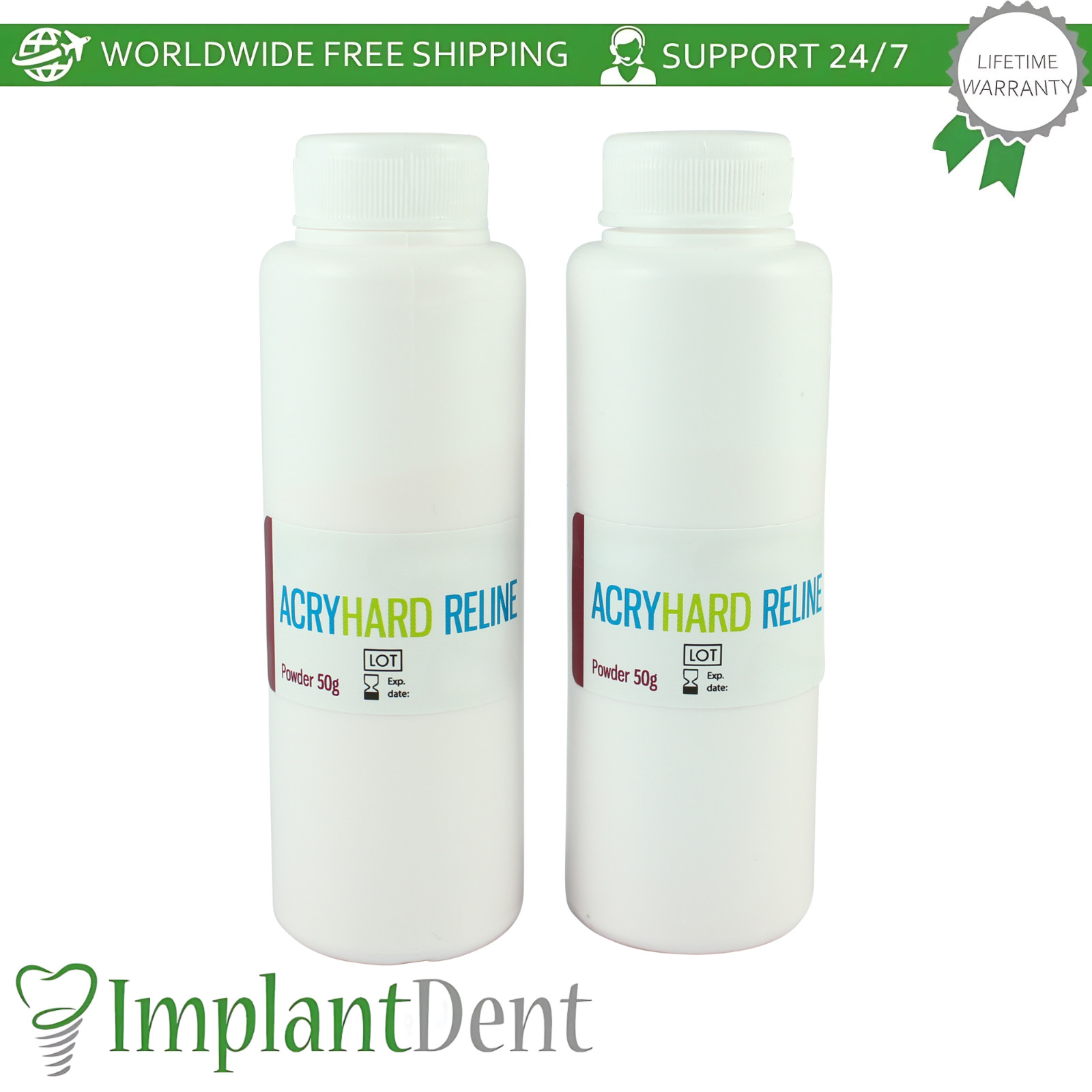 Hard Reline Denture Rebase Repair Material Full Kit Dental Self Cure Acrylic