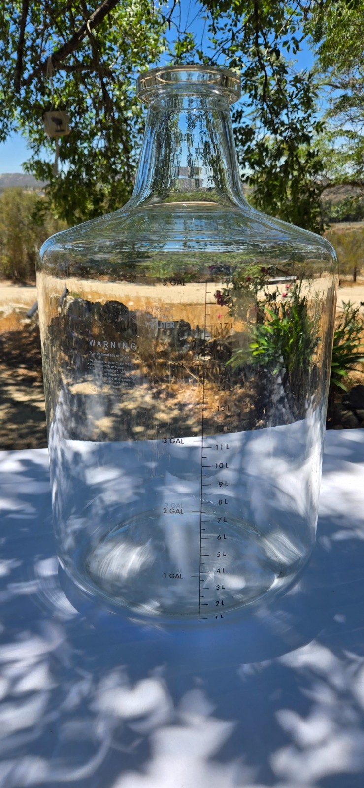 PYREX #1596-5 5G 19L Carboy Solution Chem Bottle Tooled Neck 5 Gallon England A