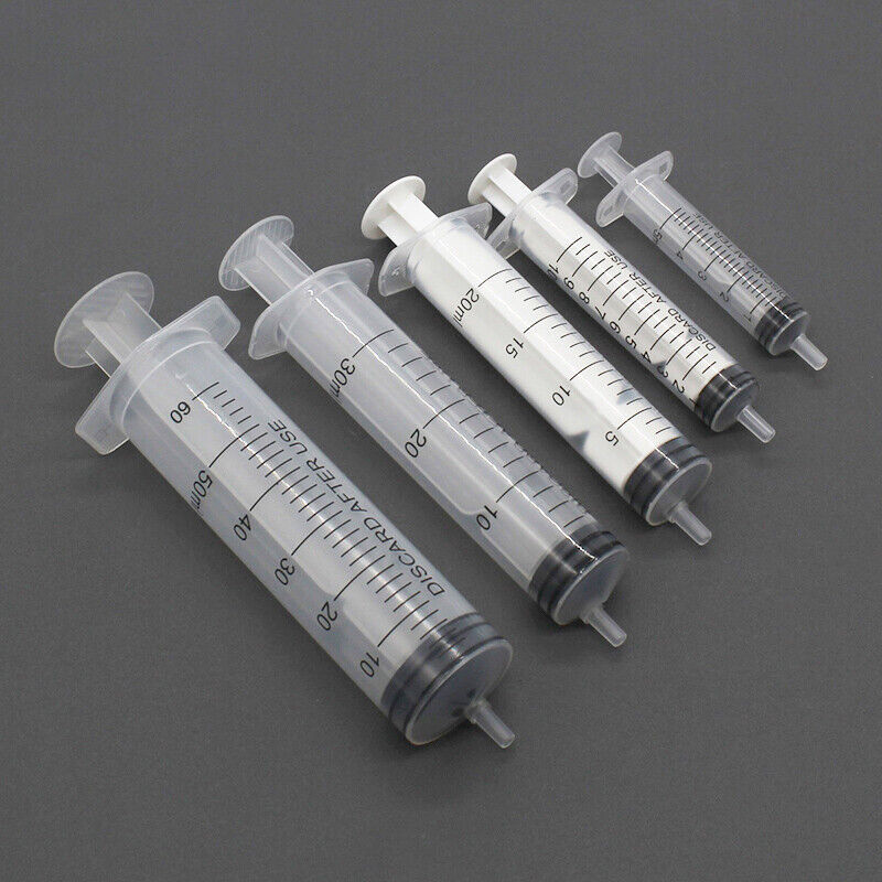 5ml 10ml 20ml 30ml 50ml Reusable Plastic Hydroponics Nutrient Measuring Syringe