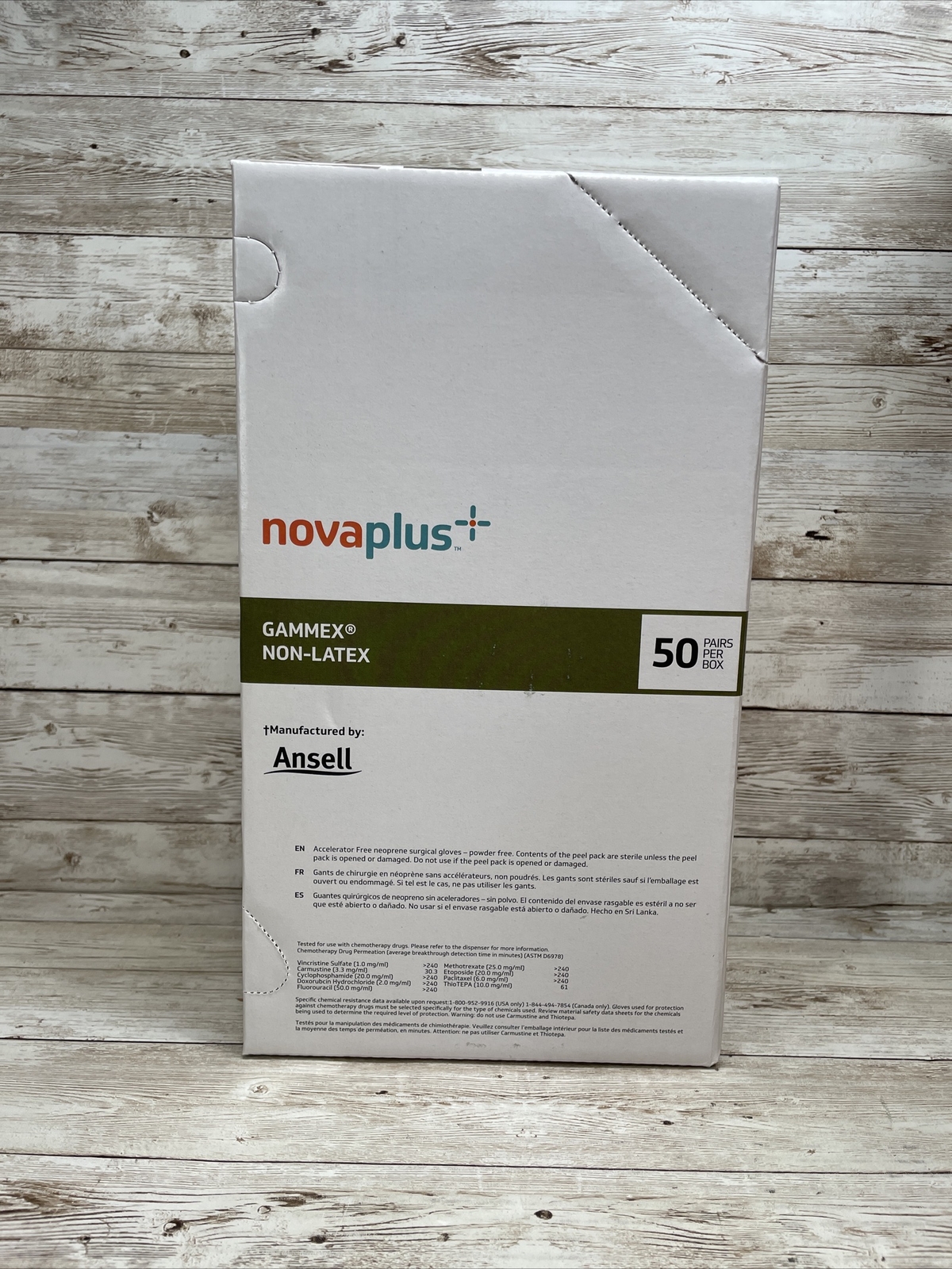 1 Case Gammex NovaPlus Non-Latex Surgical Gloves, 200 Pair, Size: 5.5 *See Date*