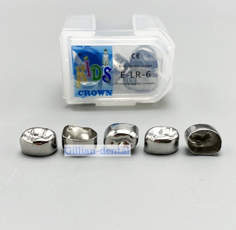 5pcs/box Dental Primary Pediatric Teeth Molar Crowns Kids Crown Stainless Steel