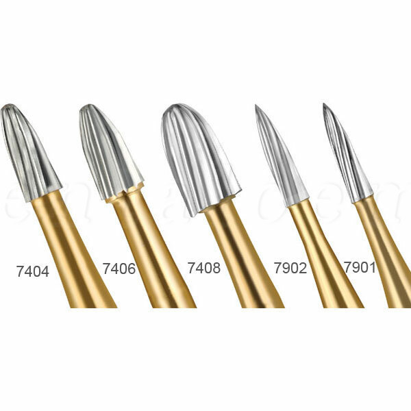 Dental Trimming/Finishing Gold FG Burs Tungsten Carbide High Speed SANDENT