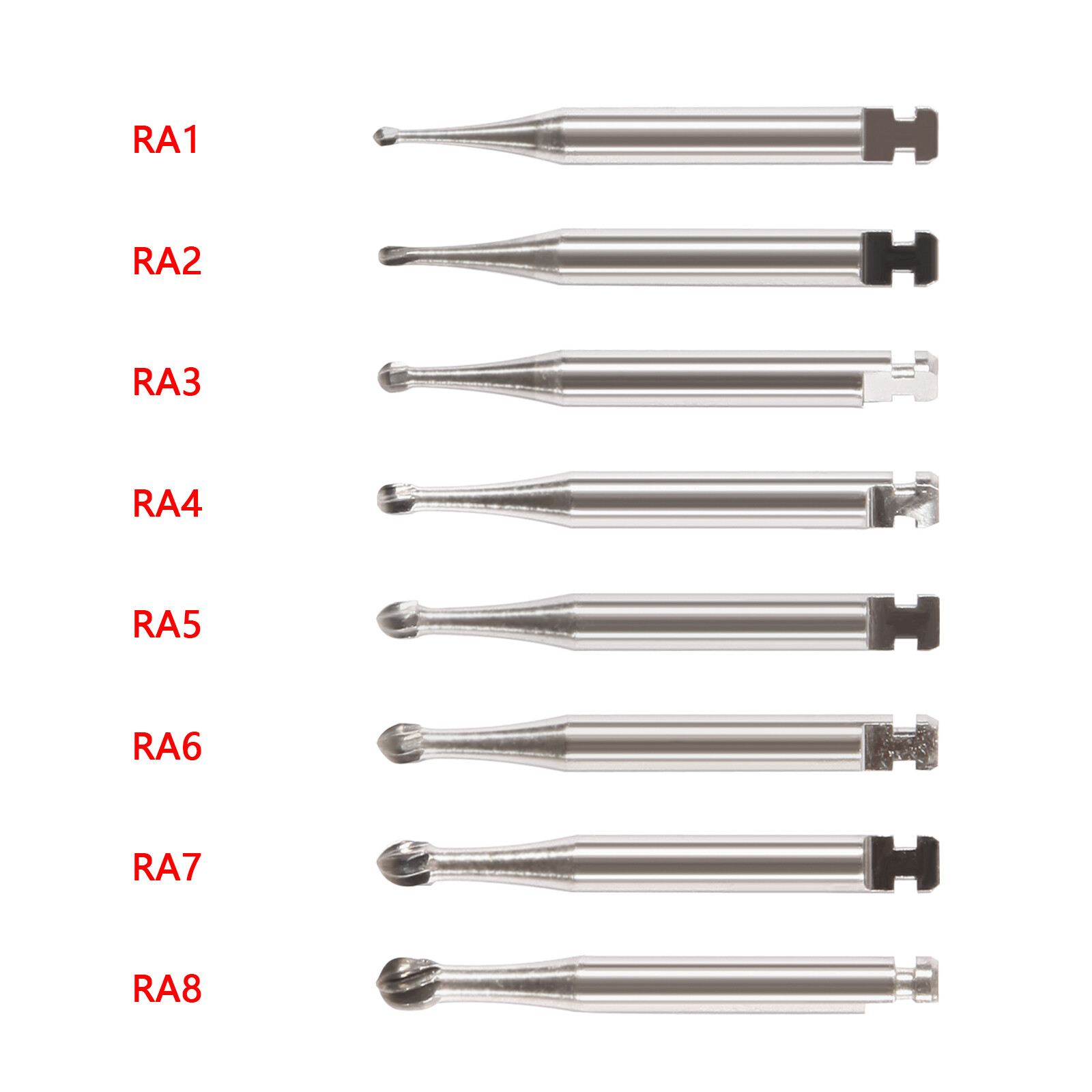 DENTAL Operative Burs Carbide RA1-8 Round Latch For Low Speed Handpiece Tungsten