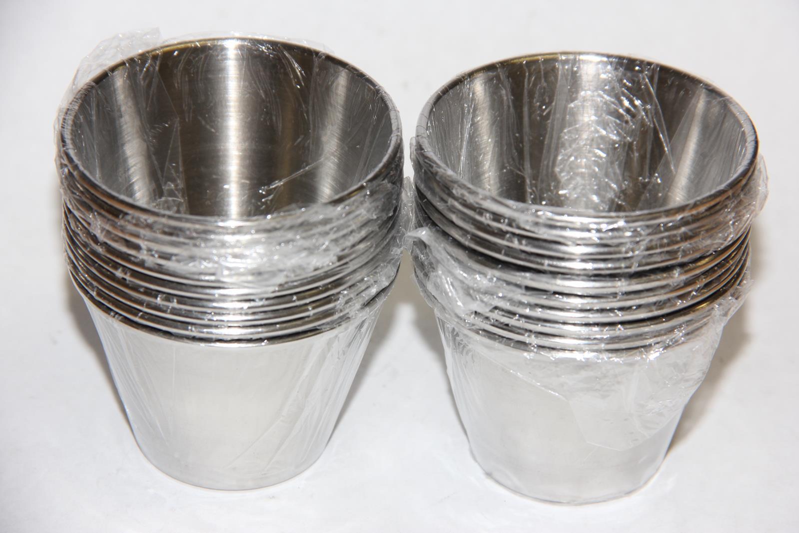 Lot of 20 STAINLESS STEEL 60mL 2oz Surgical Dental Laboratory Mixing Cups