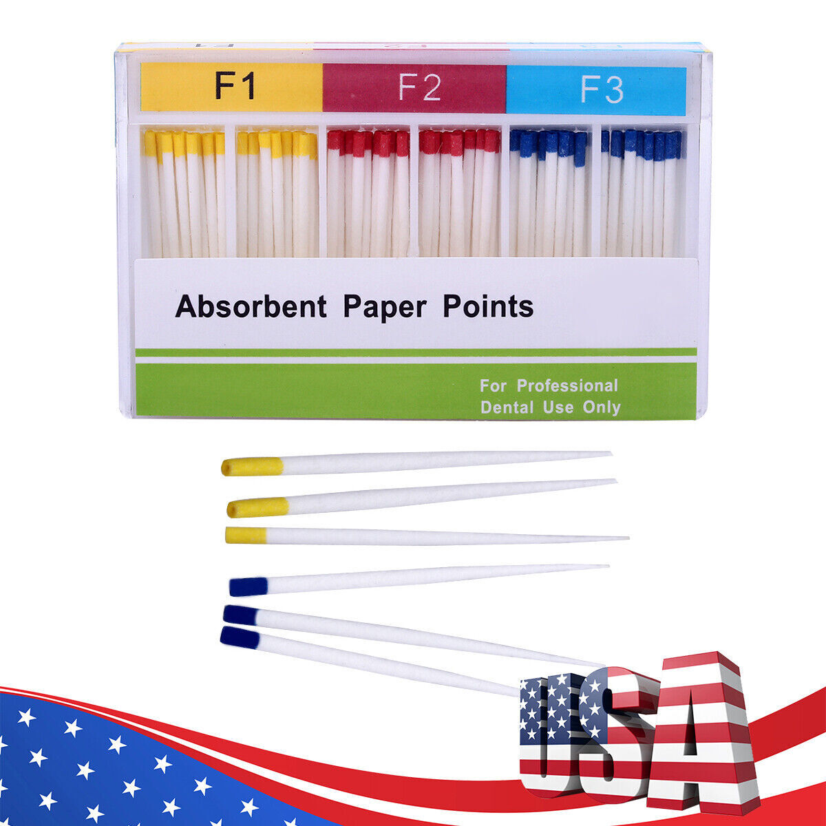 5 Packs AZDENT Dental Endodontic Gutta Percha Points F1.F2.F3 100pcs/pack