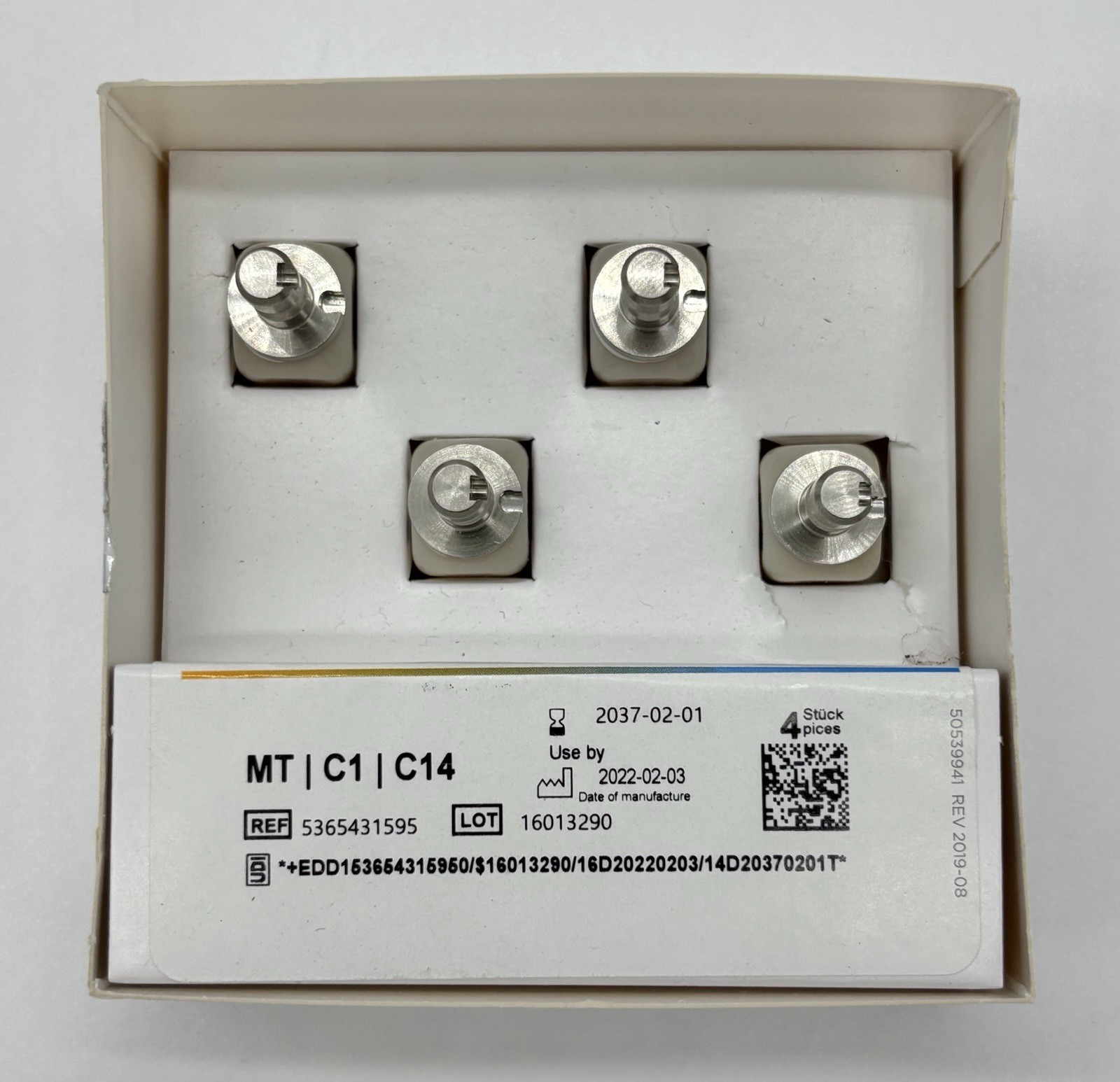 Dentsply Sirona CEREC Tessera MT C1 C14 CAD CAM Blocks 4pcs Exp 2037
